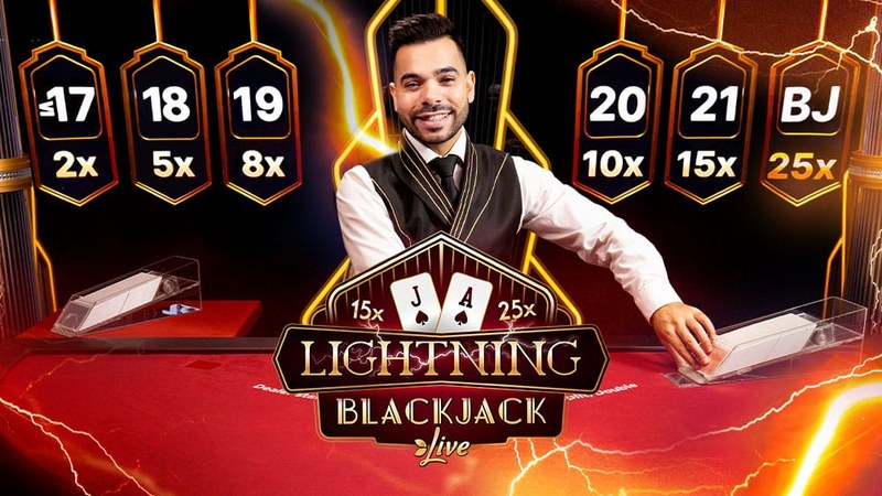 Lightning Blackjack en direct