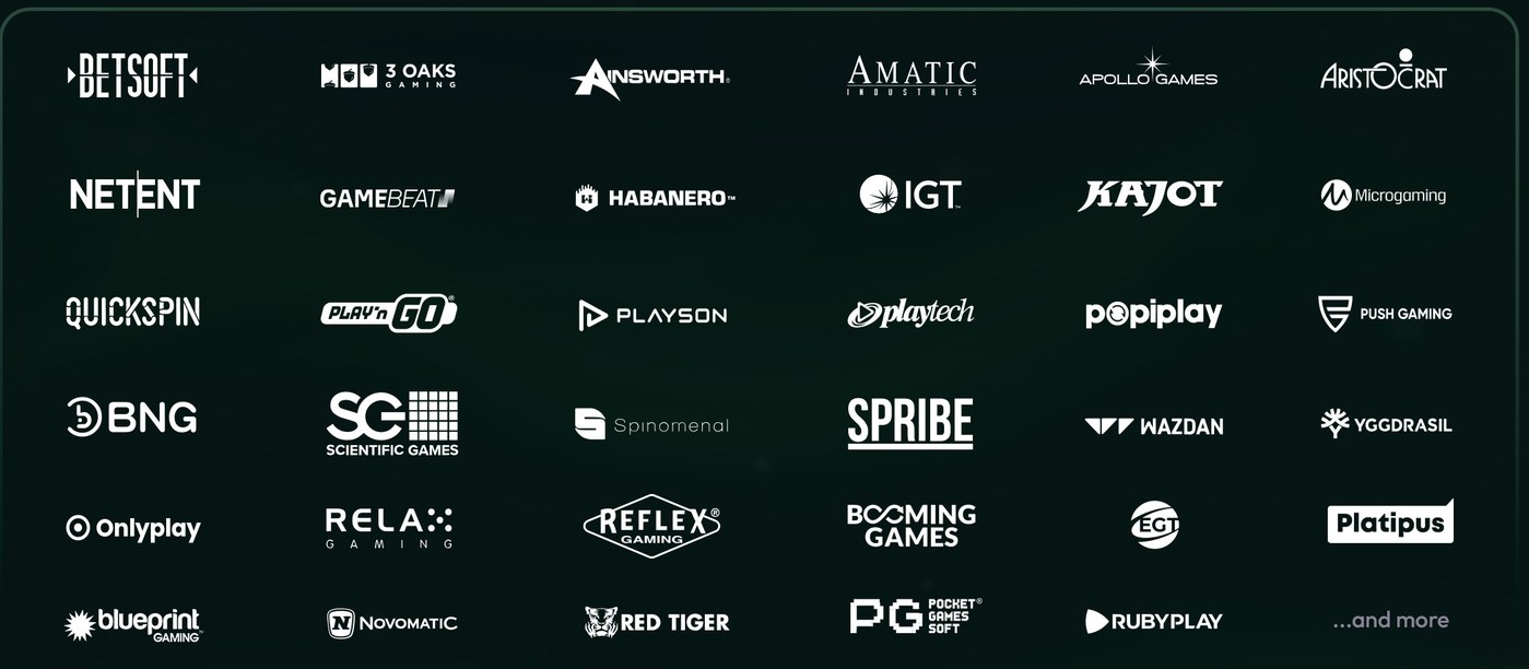 Fournisseurs de jeux de Rivo Casino : Betsoft, NetEnt, Play'n GO, Playtech, Yggdrasil, Red Tiger, Microgaming, Novomatic et bien d'autres